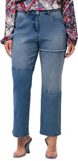 Ulla Popken Patchwork Jeans Blue - Női Farmer & Nadrágok Nagy Méretekben – Plus Size - 