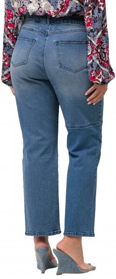 Ulla Popken Patchwork Jeans Blue - Női Farmer & Nadrágok Nagy Méretekben – Plus Size - 
