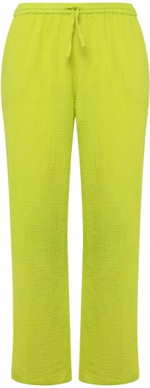 Ulla Popken Muslin Pull On Pants Green - Női Farmer & Nadrágok Nagy Méretekben – Plus Size - 