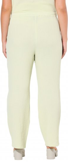 Ulla Popken Muslin Pull On Pants Green - Női Farmer & Nadrágok Nagy Méretekben – Plus Size - 