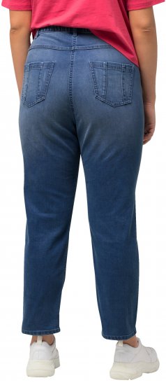 Ulla Popken Rhinestone Detail Stretch Fit Skinny Jeans Blue Denim - Női Farmer & Nadrágok Nagy Méretekben – Plus Size - 