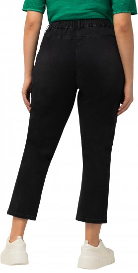 Ulla Popken Sienna Crop Stretch Jeans Black - Női Farmer & Nadrágok Nagy Méretekben – Plus Size - 