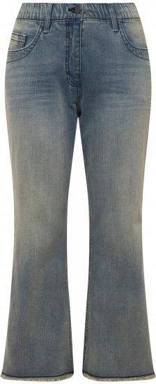 Ulla Popken Fringed Leg Mandy Jeans Blue - Női Farmer & Nadrágok Nagy Méretekben – Plus Size - 