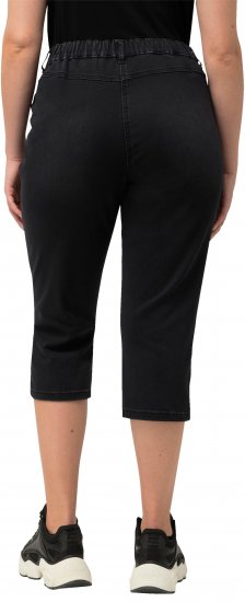 Ulla Popken Sienna Stretch Denim Capris Black - Női Farmer & Nadrágok Nagy Méretekben – Plus Size - 