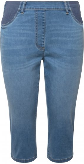 Ulla Popken Sienna Stretch Denim Capris Blue - Női Farmer & Nadrágok Nagy Méretekben – Plus Size - 