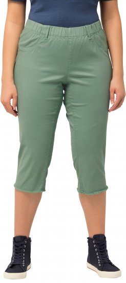 Ulla Popken Stretch Fit Raw Hem Moss Green - Női Farmer & Nadrágok Nagy Méretekben – Plus Size - 