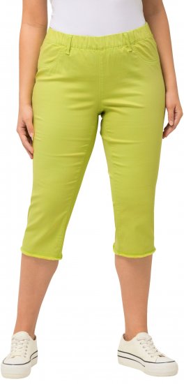 Ulla Popken Stretch Fit Raw Hem Capris Pistachio - Női Farmer & Nadrágok Nagy Méretekben – Plus Size - 