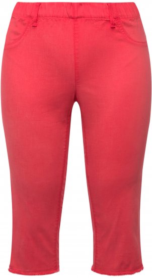 Ulla Popken Stretch Fit Raw Hem Capris Dark Coral - Női Farmer & Nadrágok Nagy Méretekben – Plus Size - 