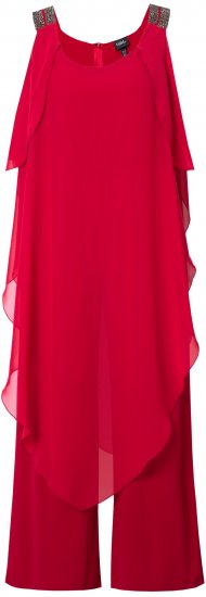 Ulla Popken Layered Chiffon Jumpsuit - Női Farmer & Nadrágok Nagy Méretekben – Plus Size - 