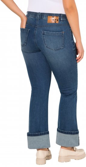 Ulla Popken Wide Cuff Stretch Fit Jeans Blue Denim - Női Farmer & Nadrágok Nagy Méretekben – Plus Size - 