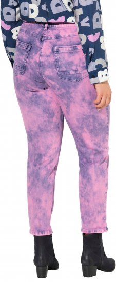 Ulla Popken Color Wash Stretch Fit Boyfriend Jeans Bold Pink - Női Farmer & Nadrágok Nagy Méretekben – Plus Size - 