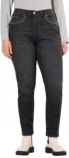 Ulla Popken Rivet Detail Mom Jeans Denim Blue - Női Farmer & Nadrágok Nagy Méretekben – Plus Size - 