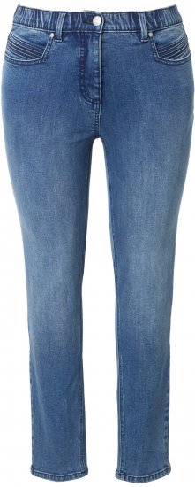 Ulla Popken Decorative Pocket Slim Stretch Jeans Blue Denim - Női Farmer & Nadrágok Nagy Méretekben – Plus Size - 