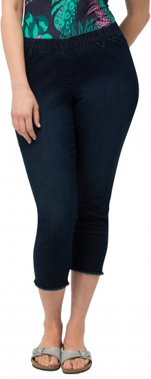 Ulla Popken Cropped Raw Hem Jeggings Denim Blue - Női Farmer & Nadrágok Nagy Méretekben – Plus Size - 