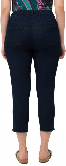 Ulla Popken Cropped Raw Hem Jeggings Denim Blue - Női Farmer & Nadrágok Nagy Méretekben – Plus Size - 
