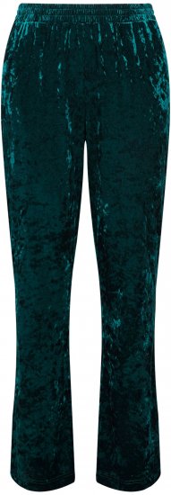 Ulla Popken Velvet Elastic Waist Pants Green - Női Farmer & Nadrágok Nagy Méretekben – Plus Size - 