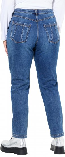 Ulla Popken Lightly Distressed Boyfriend Jeans Blue - Női Farmer & Nadrágok Nagy Méretekben – Plus Size - 