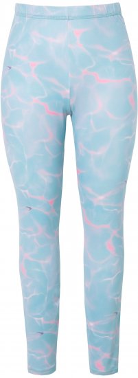 Ulla Popken Wave Print Ski Leggings Blue - Női Farmer & Nadrágok Nagy Méretekben – Plus Size - 