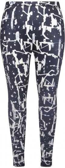Ulla Popken Quick Drying Abstract Print Leggings Black - Női Farmer & Nadrágok Nagy Méretekben – Plus Size - 