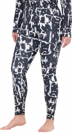 Ulla Popken Quick Drying Abstract Print Leggings Black - Női Farmer & Nadrágok Nagy Méretekben – Plus Size - 