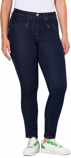 Ulla Popken High Waisted Stretch Fit Jeans Denim Blue - Női Farmer & Nadrágok Nagy Méretekben – Plus Size - 