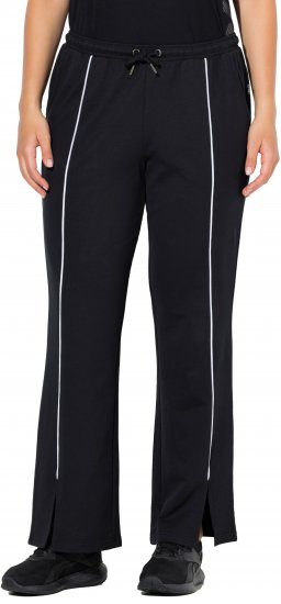 Ulla Popken Tracksuit Pants Black - Női Farmer & Nadrágok Nagy Méretekben – Plus Size - 