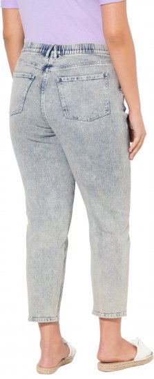 Ulla Popken Tapered Leg Mom Jeans Blue Denim - Női Farmer & Nadrágok Nagy Méretekben – Plus Size - 