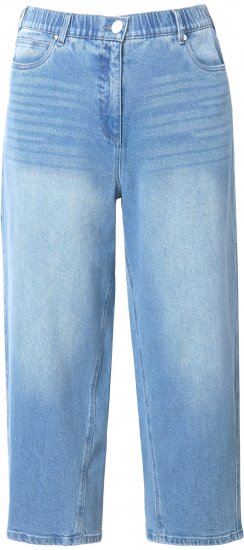 Ulla Popken Tapered Leg Mom Jeans Blue - Női Farmer & Nadrágok Nagy Méretekben – Plus Size - 