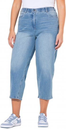 Ulla Popken Tapered Leg Mom Jeans Blue - Női Farmer & Nadrágok Nagy Méretekben – Plus Size - 