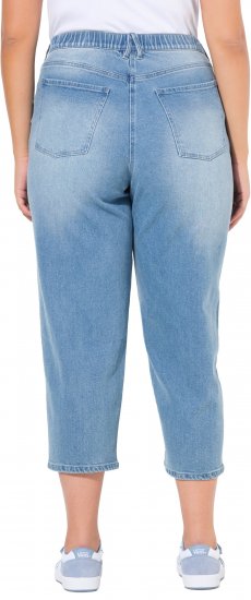 Ulla Popken Tapered Leg Mom Jeans Blue - Női Farmer & Nadrágok Nagy Méretekben – Plus Size - 
