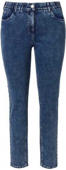 Ulla Popken Jersey Slim Leg Jeans Denim Blue - Női Farmer & Nadrágok Nagy Méretekben – Plus Size - 