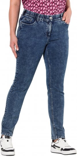 Ulla Popken Jersey Slim Leg Jeans Denim Blue - Női Farmer & Nadrágok Nagy Méretekben – Plus Size - 
