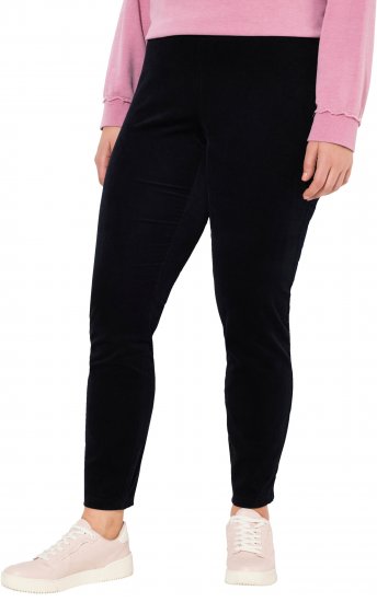 Ulla Popken Corduroy Leggings Navy - Női Farmer & Nadrágok Nagy Méretekben – Plus Size - 
