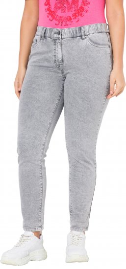 Ulla Popken Stretch Cotton Cargo Crop Pants White - Női Farmer & Nadrágok Nagy Méretekben – Plus Size - 