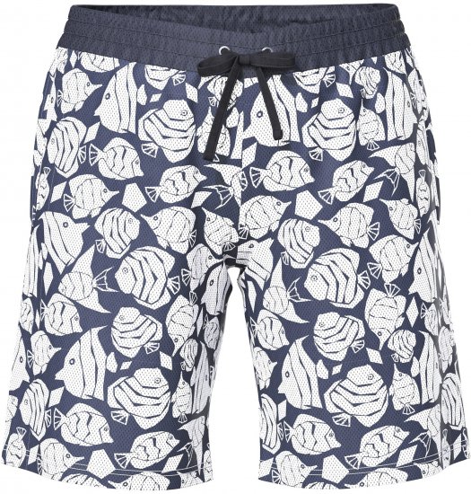 Ulla Popken Angelfish Mesh Shorts Blue - Női Farmer & Nadrágok Nagy Méretekben – Plus Size - 