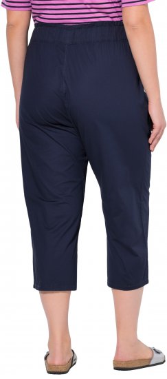Ulla Popken Stretch Fit Paper Bag Culottes Navy - Női Farmer & Nadrágok Nagy Méretekben – Plus Size - 