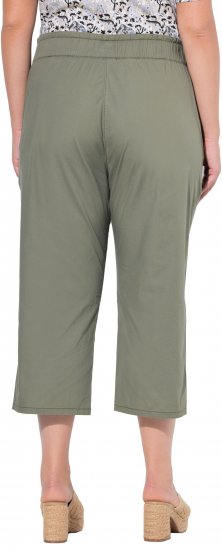 Ulla Popken Stretch Fit Paper Bag Culottes Green - Női Farmer & Nadrágok Nagy Méretekben – Plus Size - 