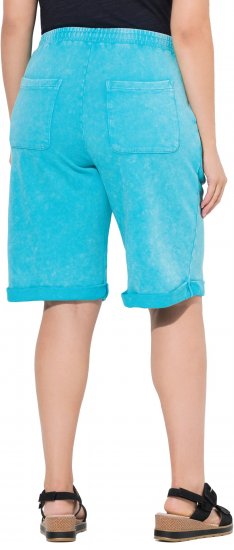 Ulla Popken Acid Wash Elastic Waist Sweatshirts Blue - Női Farmer & Nadrágok Nagy Méretekben – Plus Size - 