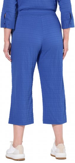 Ulla Popken Textured Elastic Waist Cropped Pants Opal Green - Női Farmer & Nadrágok Nagy Méretekben – Plus Size - 