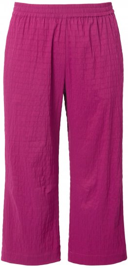 Ulla Popken Textured Elastic Waist Cropped Pants Magnolia Red - Női Farmer & Nadrágok Nagy Méretekben – Plus Size - 