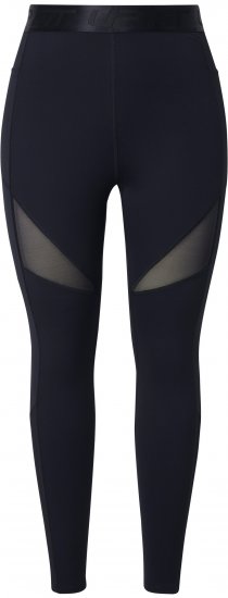 Ulla Popken Mesh Panel Quick Drying Performance Leggings Black - Női Farmer & Nadrágok Nagy Méretekben – Plus Size - 