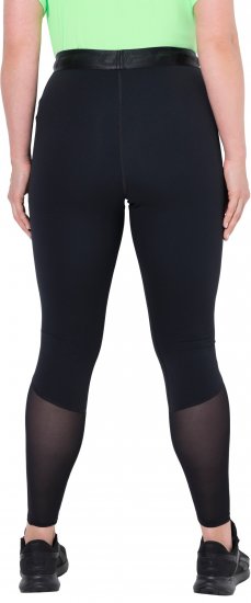 Ulla Popken Mesh Panel Quick Drying Performance Leggings Black - Női Farmer & Nadrágok Nagy Méretekben – Plus Size - 