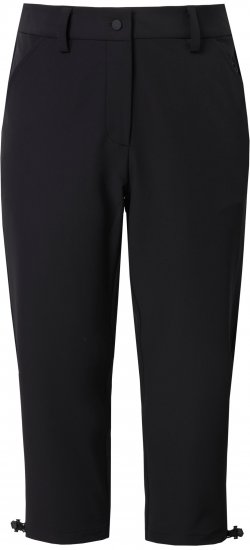 Ulla Popken Ultra Light Triple Function Cropped Softshell Pants Black - Női Farmer & Nadrágok Nagy Méretekben – Plus Size - 