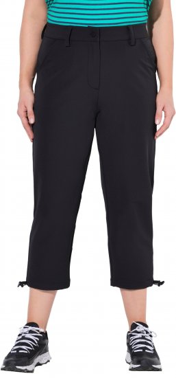 Ulla Popken Ultra Light Triple Function Cropped Softshell Pants Black - Női Farmer & Nadrágok Nagy Méretekben – Plus Size - 