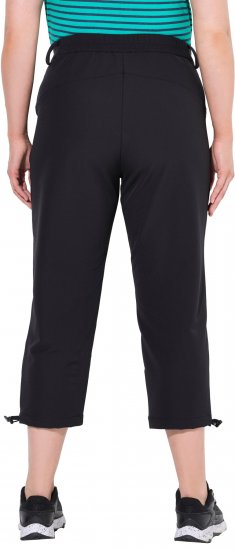 Ulla Popken Ultra Light Triple Function Cropped Softshell Pants Black - Női Farmer & Nadrágok Nagy Méretekben – Plus Size - 
