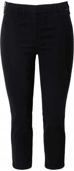 Ulla Popken Cropped Jeggings Black - Női Farmer & Nadrágok Nagy Méretekben – Plus Size - 
