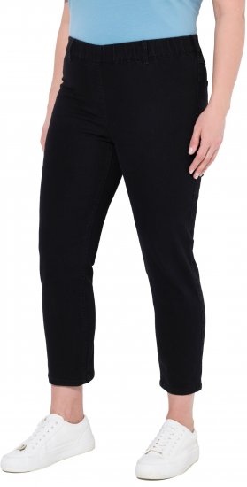 Ulla Popken Cropped Jeggings Black - Női Farmer & Nadrágok Nagy Méretekben – Plus Size - 