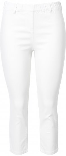 Ulla Popken Cropped Jeggings Snow White - Női Farmer & Nadrágok Nagy Méretekben – Plus Size - 