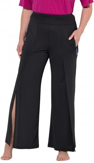 Ulla Popken Split Leg Uv Protective Pants Black - Női Farmer & Nadrágok Nagy Méretekben – Plus Size - 
