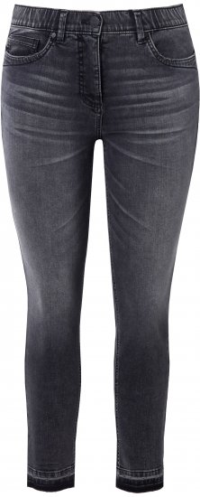 Ulla Popken Raw Edge Stretch Fit Jeans Black - Női Farmer & Nadrágok Nagy Méretekben – Plus Size - 